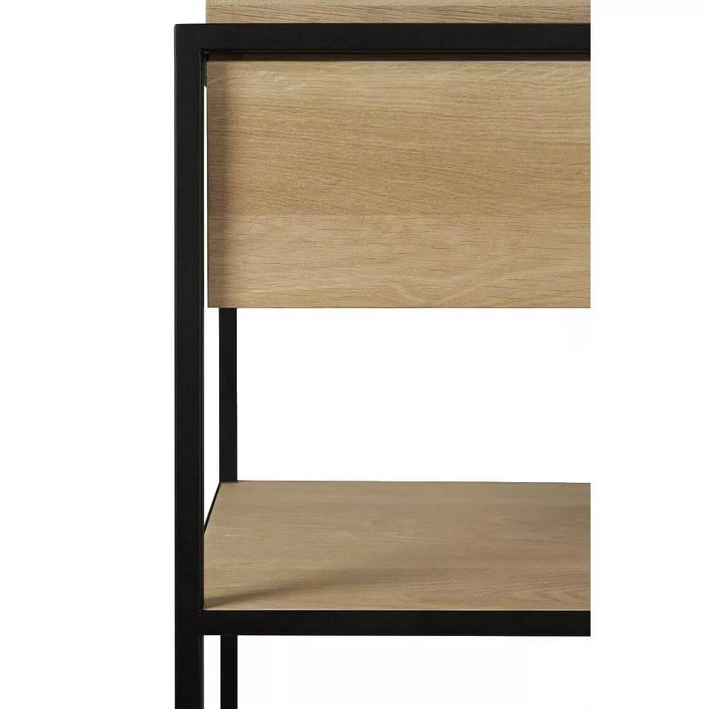 Oak Monolit 2 Drawer Console